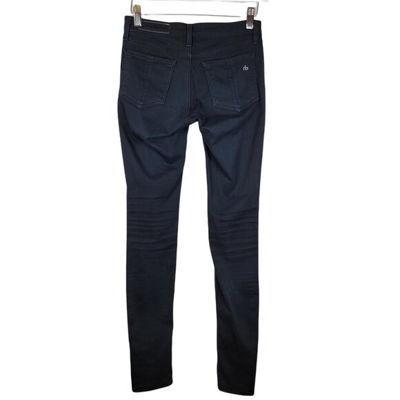 Rag & Bone Skinny Black Low Waist JEANS - Size 24 - Picture 3 of 12